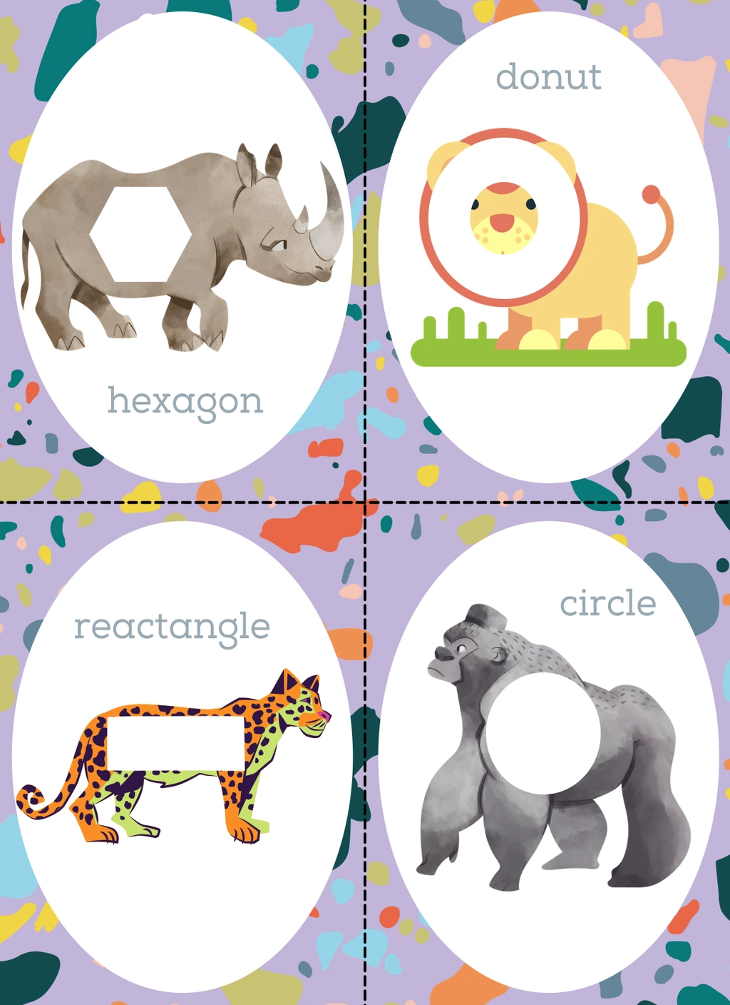 Zoo Shape Sorting Pack for Preschoolers 4 Zoo Shape Sorting Pack for Preschoolers - Image 4