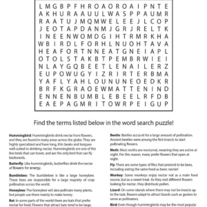 Pollinator Word Search