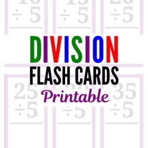 Division Flash Cards